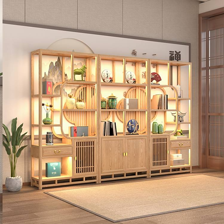 实木博古架白蜡木古董架