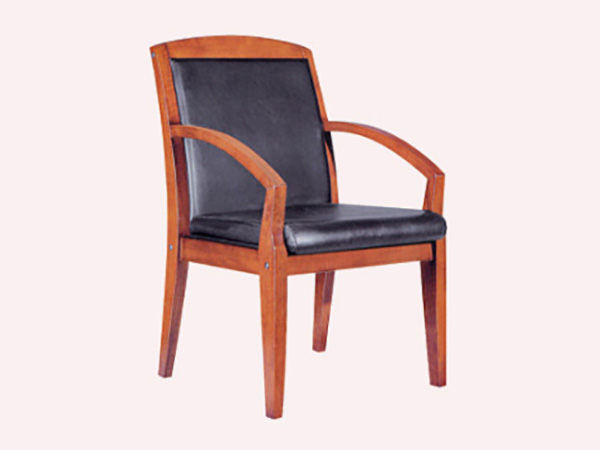 实木黑皮会议椅