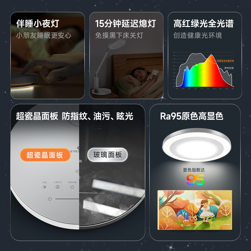 高亮面环台灯